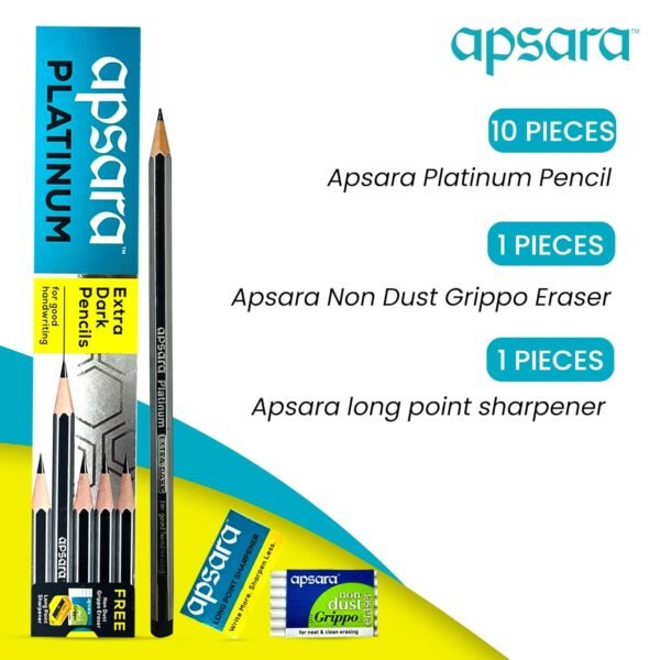 Apsara Platinum Extra Dark Pencils Items in pack
