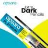 Apsara Platinum Extra Dark Pencils - Free Non Dust Grippo Eraser & Long Point Sharpner - Image 2