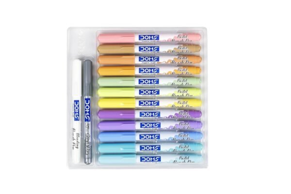 Doms Super Soft Tip Pastel Shades Brush Pen Set inside box
