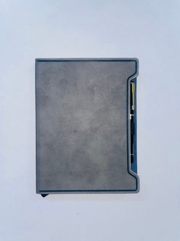 Premium Grey Office Diary A5 with Pen Holder